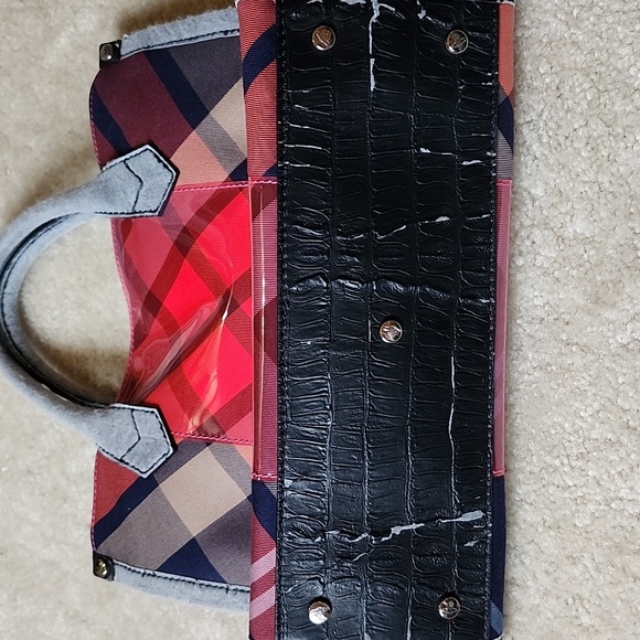Vivienne Westwood Red and Gray Plaid Tote Bag - Picture 12 of 16